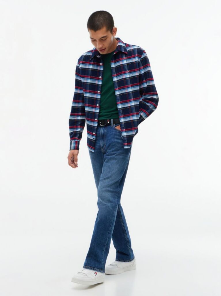 Multi Regular Fit Pattern Dobby Corduroy Shirt  Men