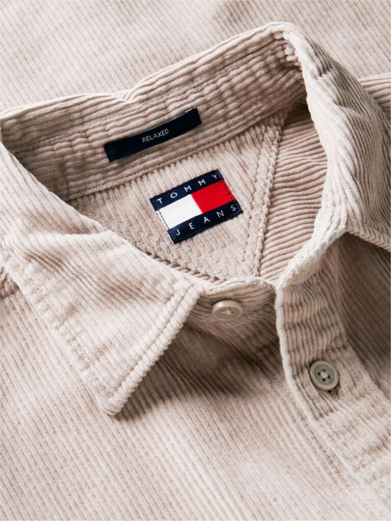 Brown Relaxed Fit Patch Pocket Corduroy Shirt  Men