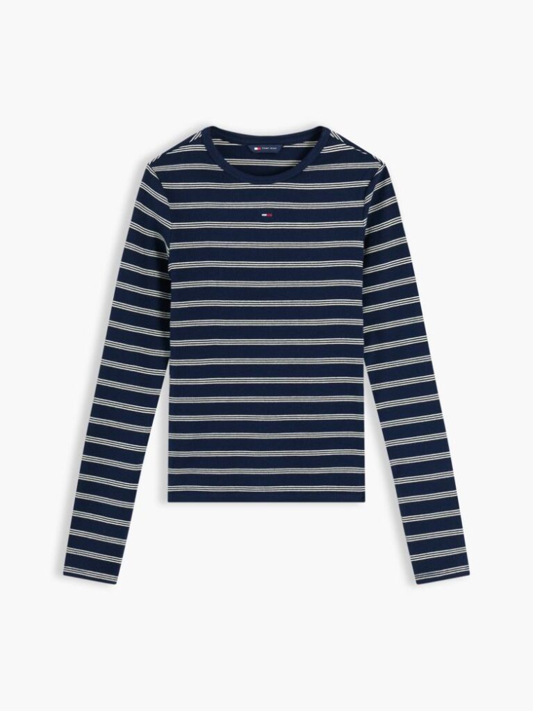 Multi Ribbed Slim Long Sleeve T-Shirt  Women