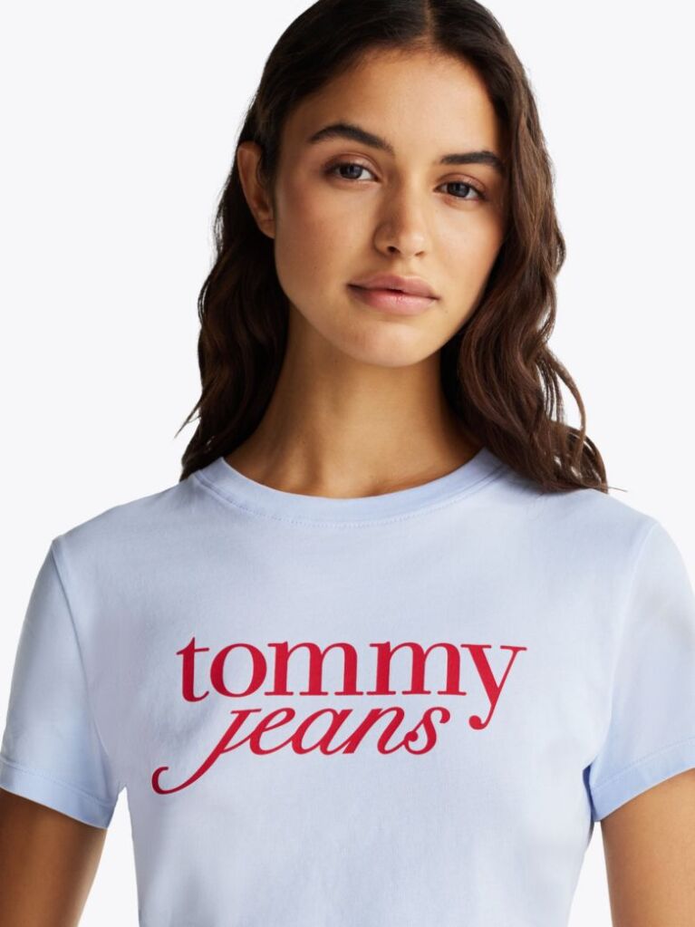 Blue Logo Slim T-Shirt  Women