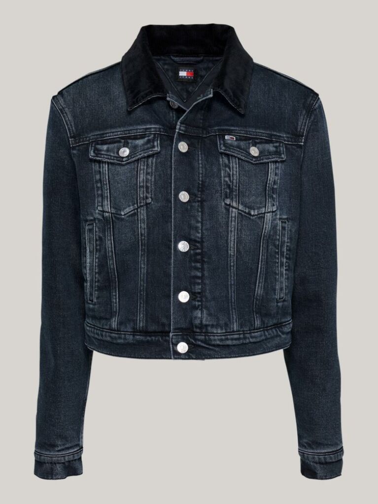 Denim Izzie Faded Padded Denim Trucker Jacket  Women