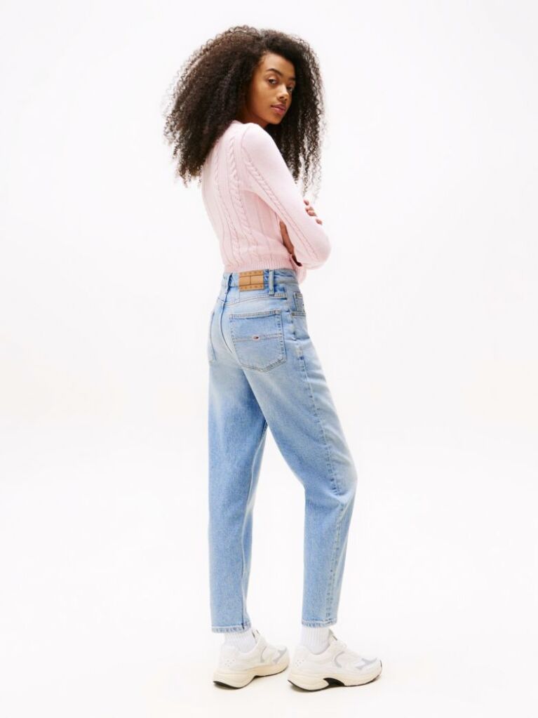 Denim Ultra High Rise Tapered Mom Jeans  Women