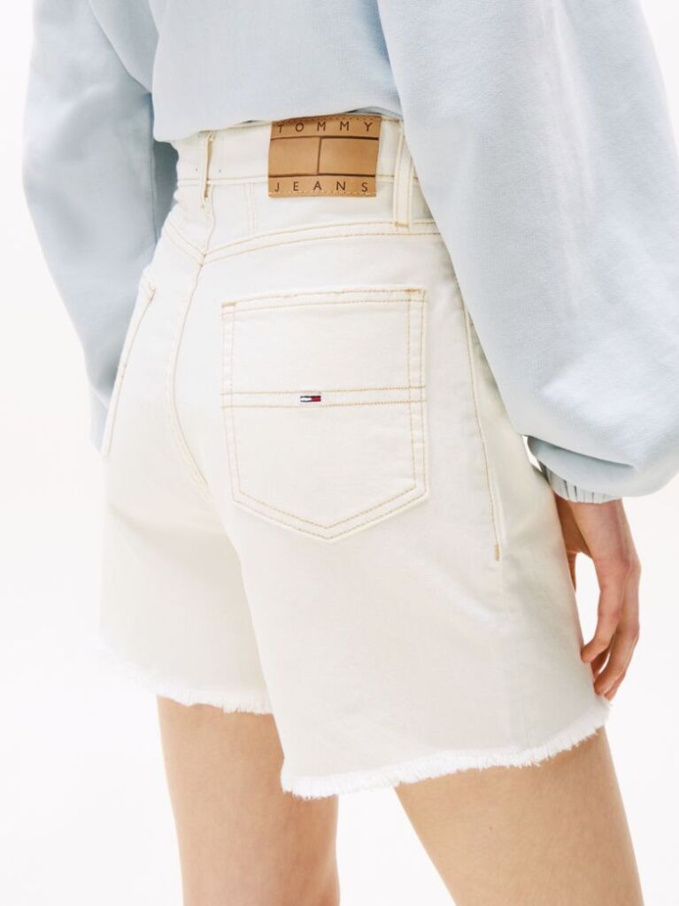 Denim Raw Hem Regular Denim Mom Shorts  Women