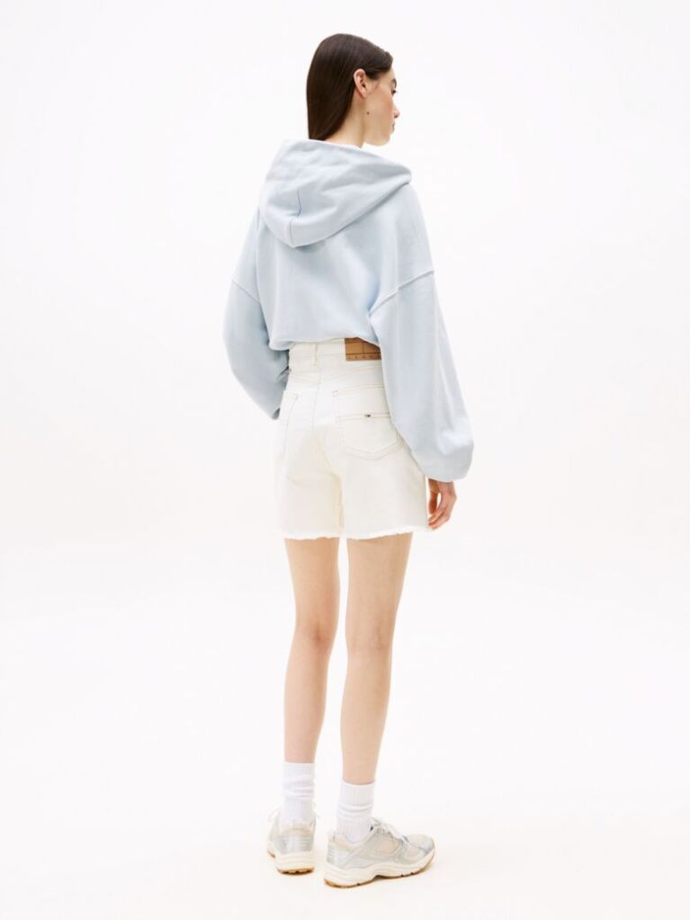 Denim Raw Hem Regular Denim Mom Shorts  Women