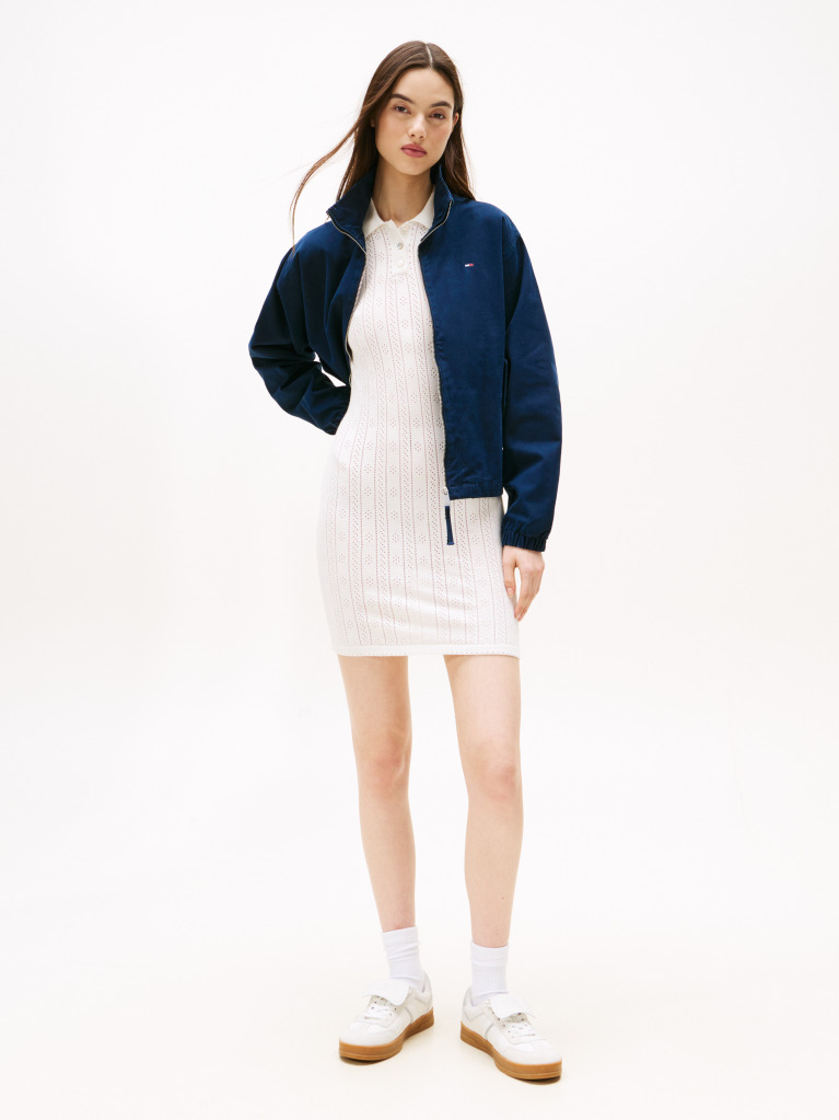 Blue Zip-Thru Collared Jacket  Women