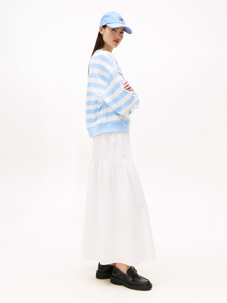 Beige Tiered Maxi Skirt  Women