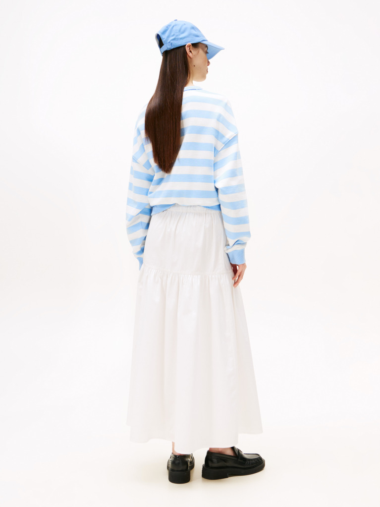 Beige Tiered Maxi Skirt  Women