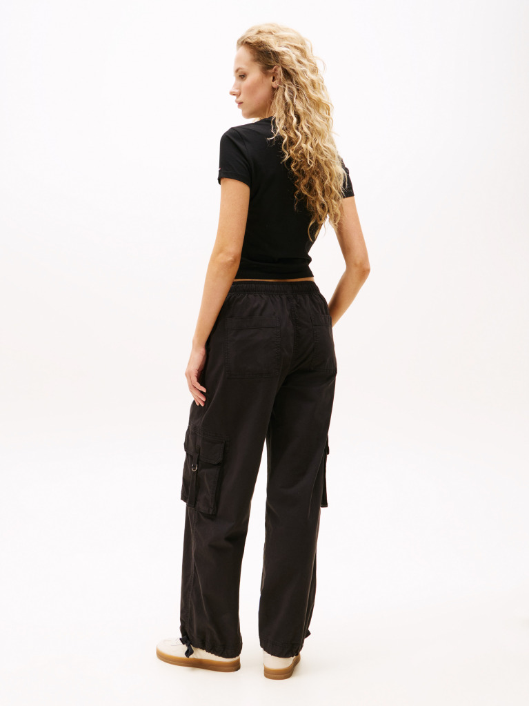 Black Loose Cargo Trousers  Women