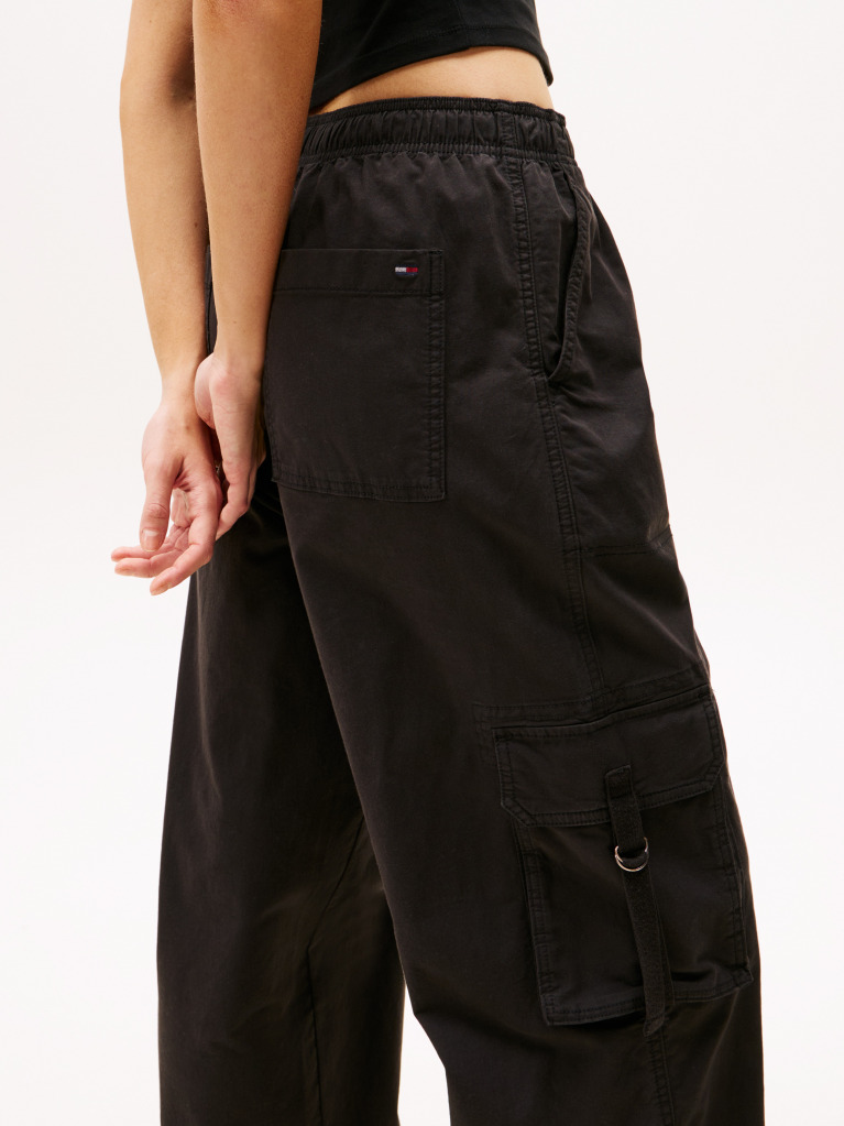 Black Loose Cargo Trousers  Women