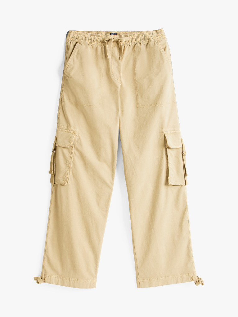 Khaki Loose Cargo Trousers  Women