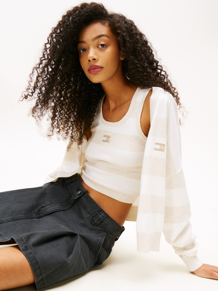 Black Pleated Denim Mini Skirt  Women