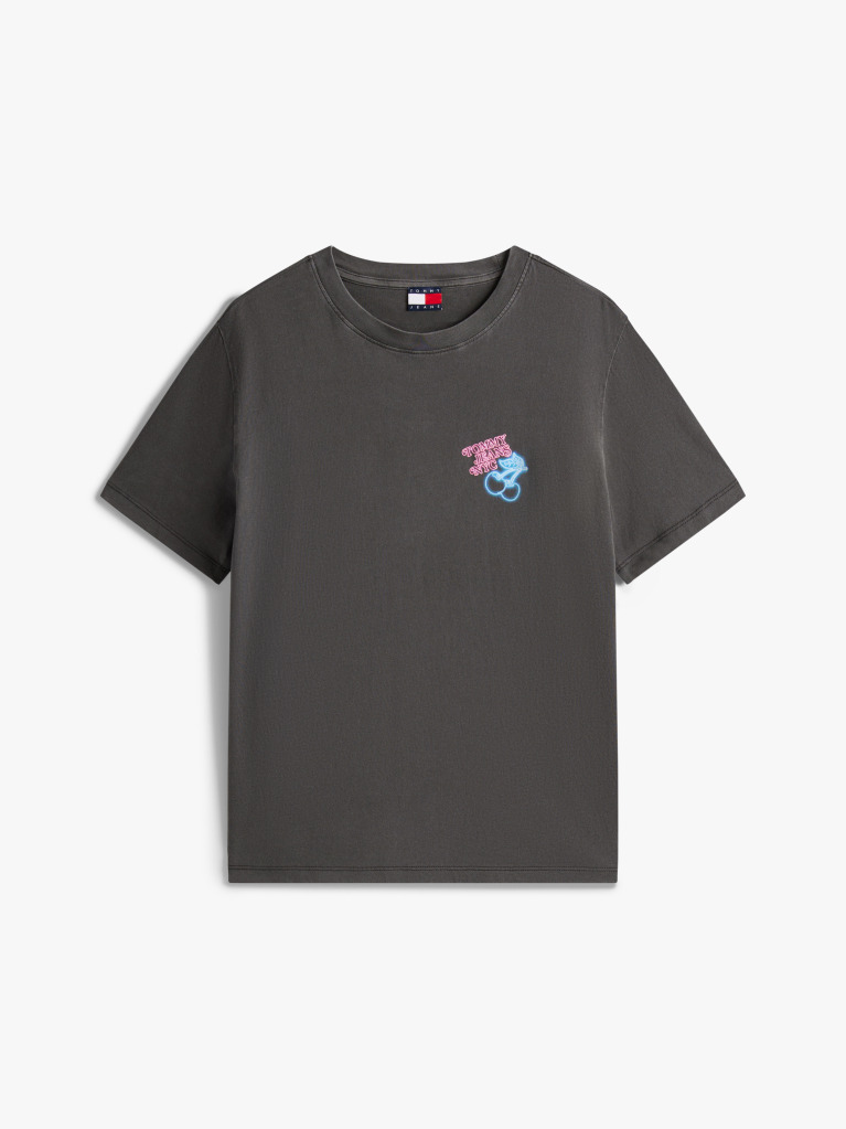 Black Relaxed Neon T-Shirt Extended  Women