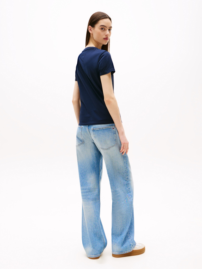 Blue Regular Essential Logo Tee Extended  Women