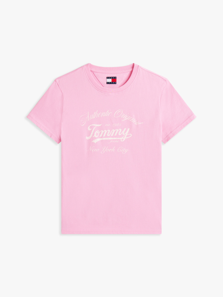 Pink Regular Essential Logo Tee Extended  Women