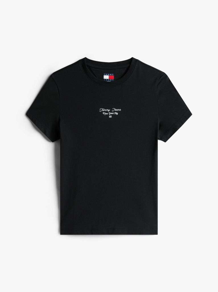 Black Logo Jersey Slim T-Shirt  Women