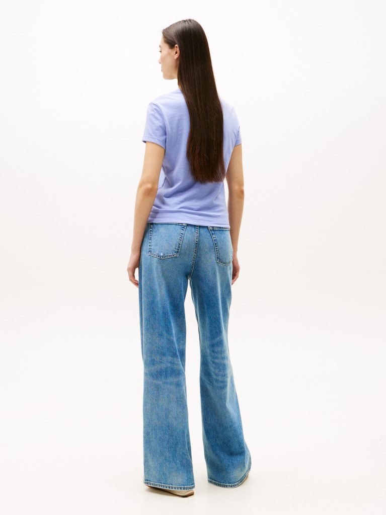 Blue Logo Jersey Slim T-Shirt  Women