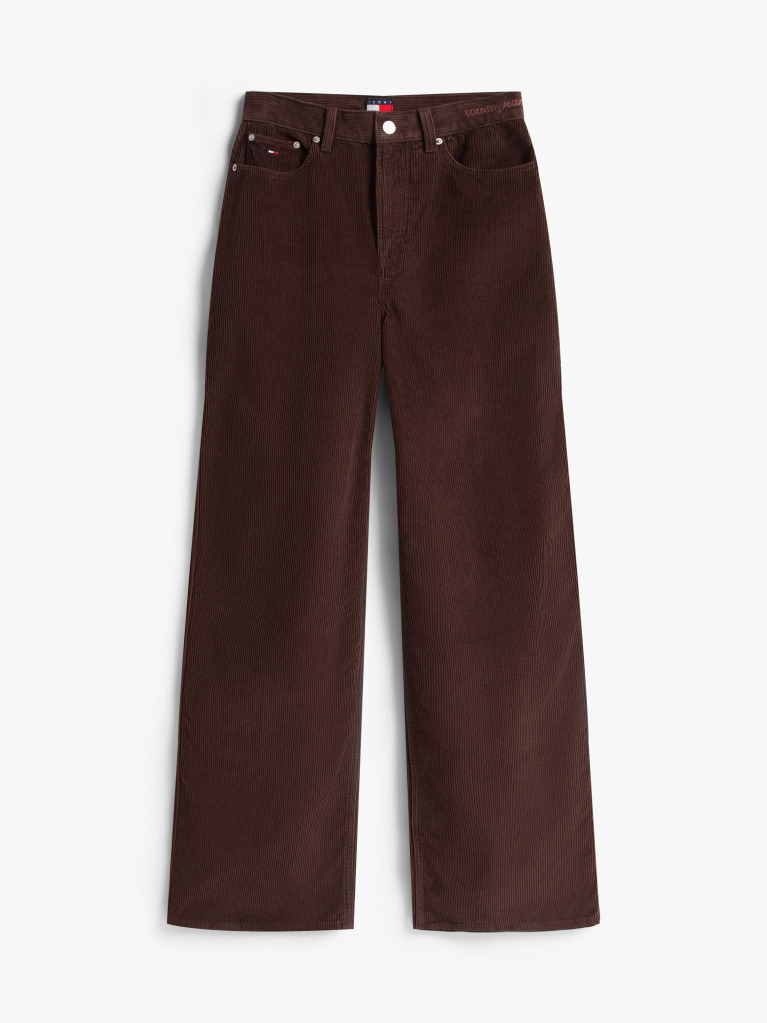 Brown Claire Corduroy High Rise Wide Leg Trousers  Women