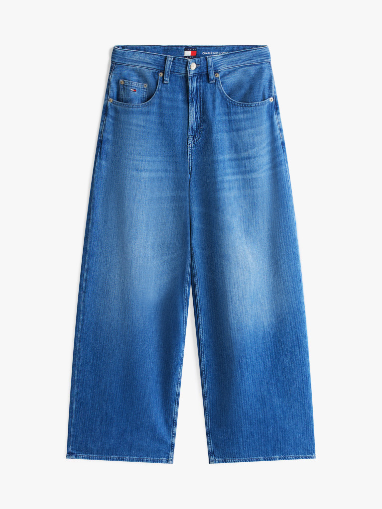 Denim Charlie Mid Rise Loose Wide Leg Jeans  Women
