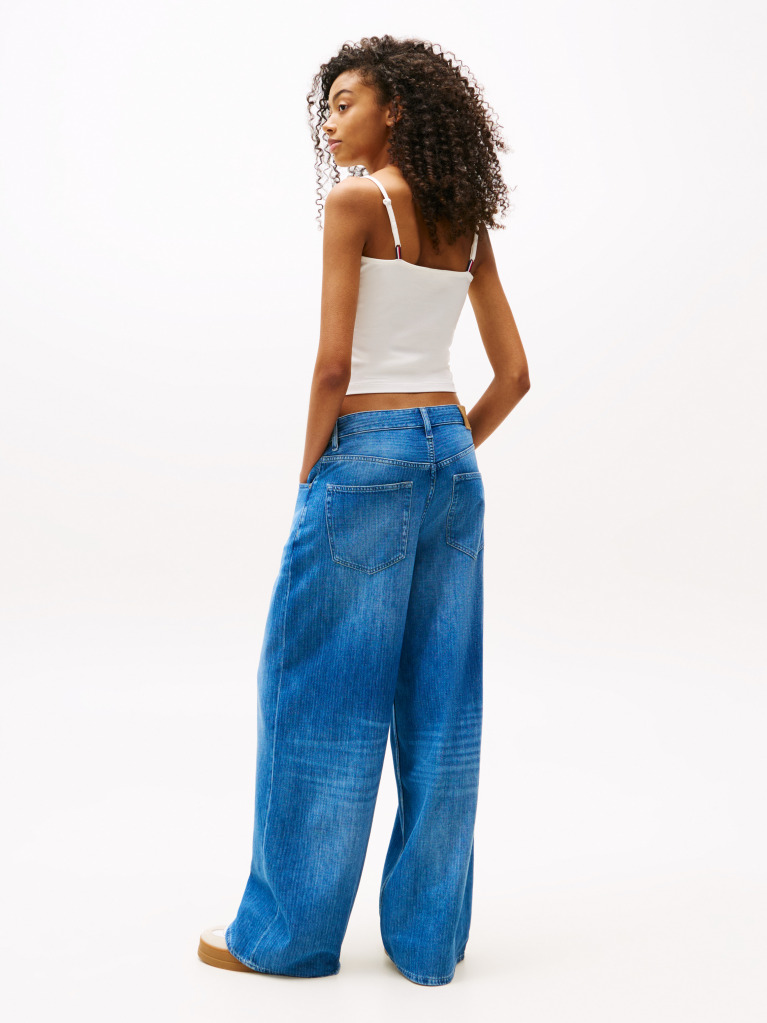 Denim Charlie Mid Rise Loose Wide Leg Jeans  Women