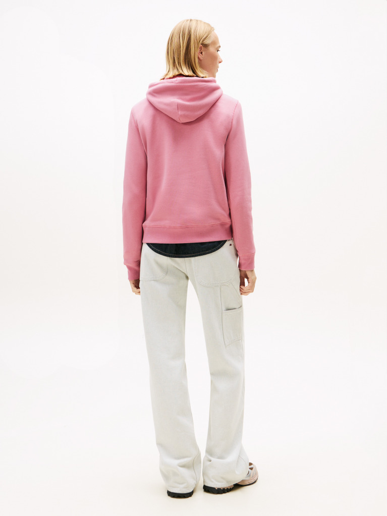 Pink Linear Logo Fleece Hoody  Women