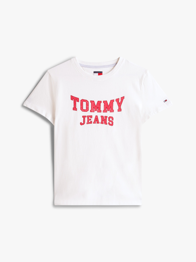 Beige Varsity Crew Neck T-Shirt  Women