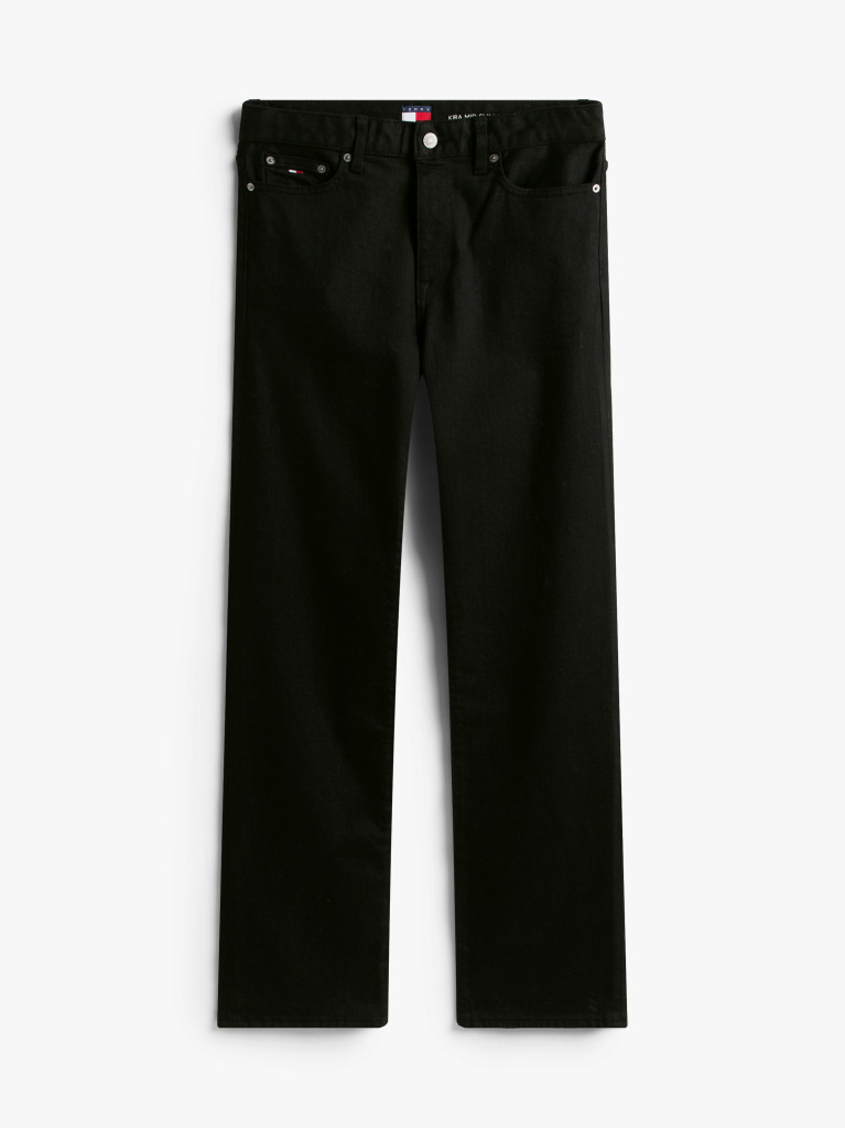 Denim Black Mid Rise Slim Straight Leg Jeans  Women