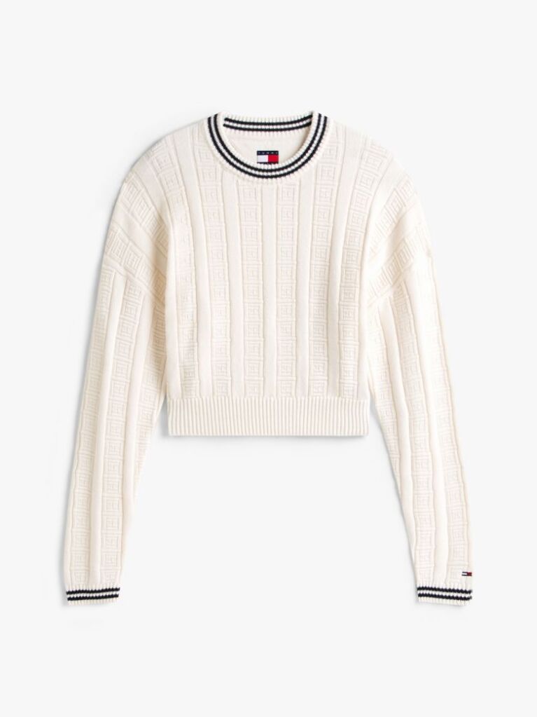 White Flag Cable Knit Relaxed Jumper  Women