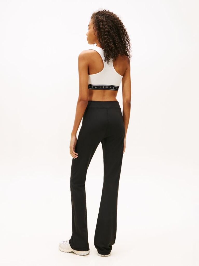 Black Logo Slim Kick Flare Leggings  Women