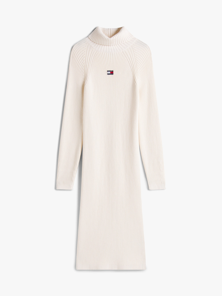 White Tommy Badge Maxi Jumper Dress  Women