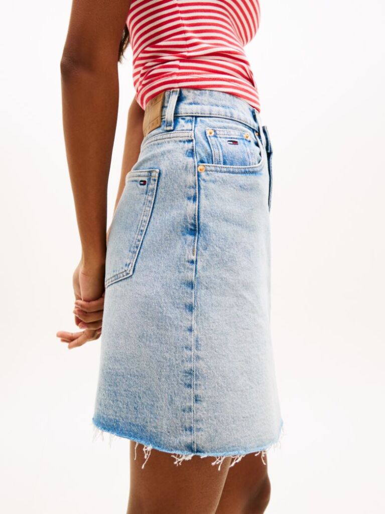 Denim Ultra High Mom Denim Mini Skirt  Women