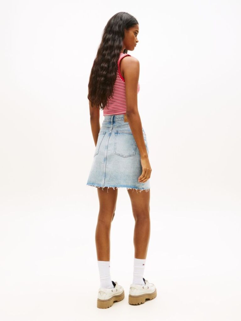 Denim Ultra High Mom Denim Mini Skirt  Women