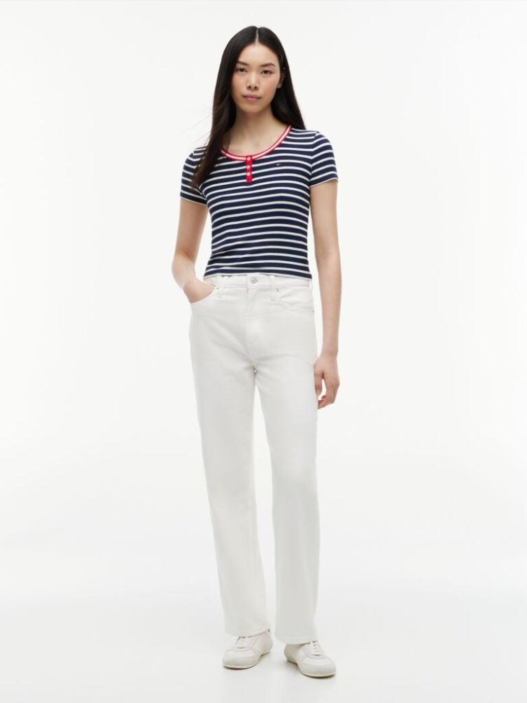 Multi Slim Henley T-Shirt  Women