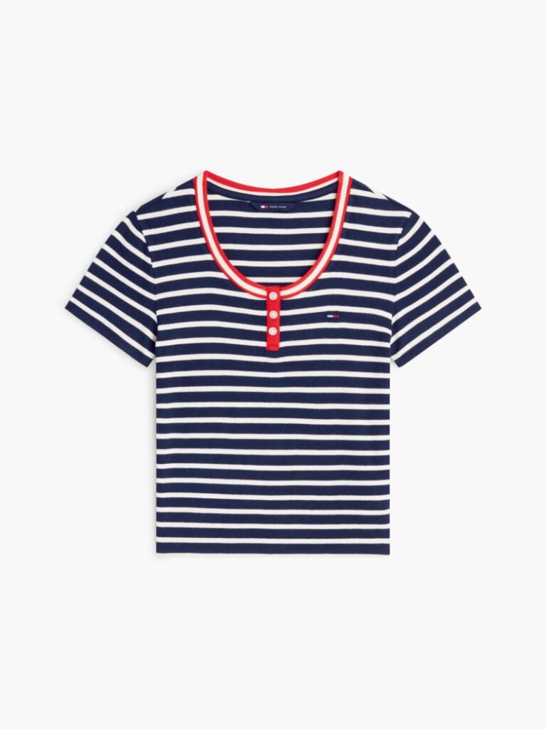 Multi Slim Henley T-Shirt  Women