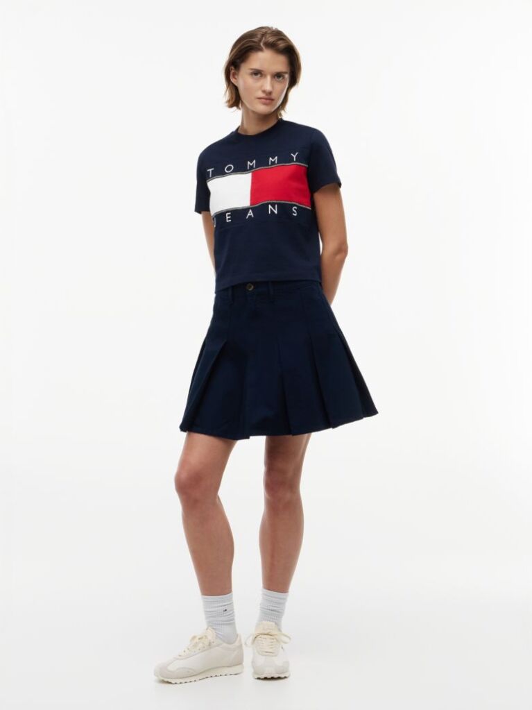 Blue Tommy Flag T-Shirt  Women