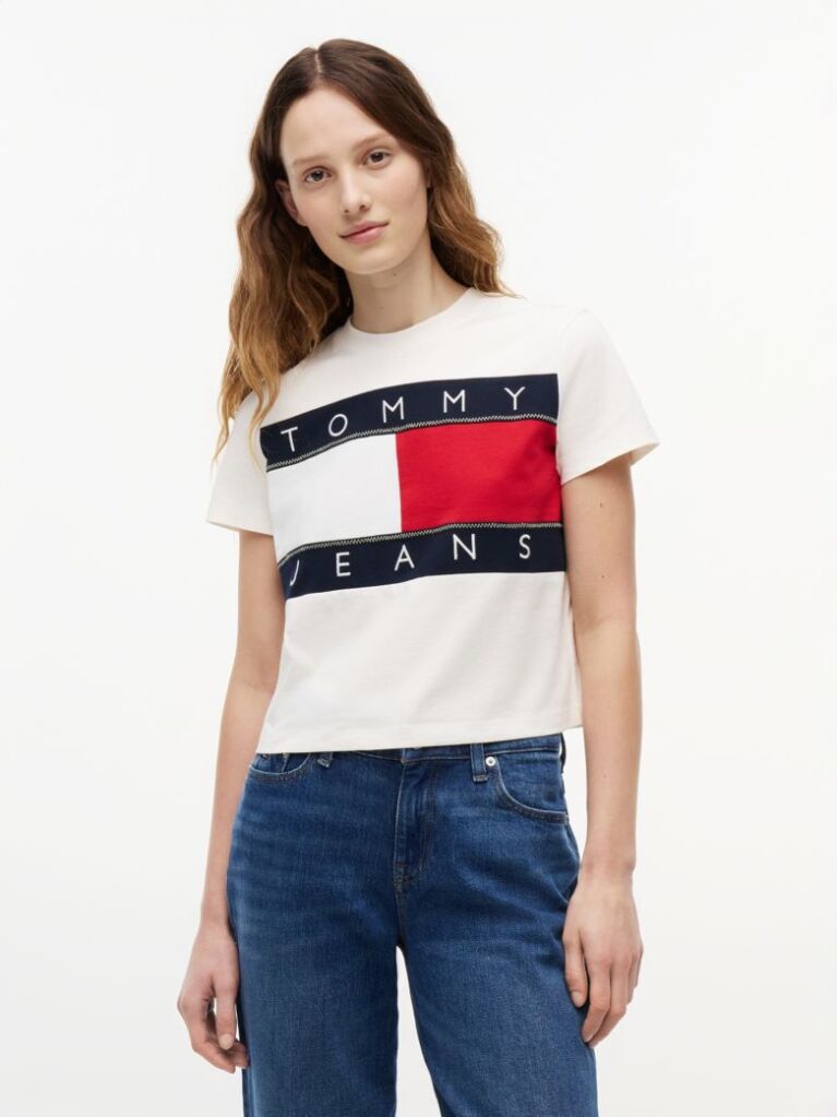 White Tommy Flag T-Shirt  Women
