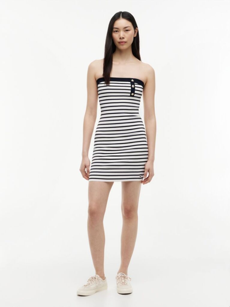 White Bandeau Extra Slim Mini Dress  Women