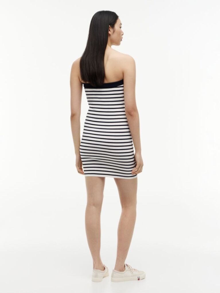 White Bandeau Extra Slim Mini Dress  Women