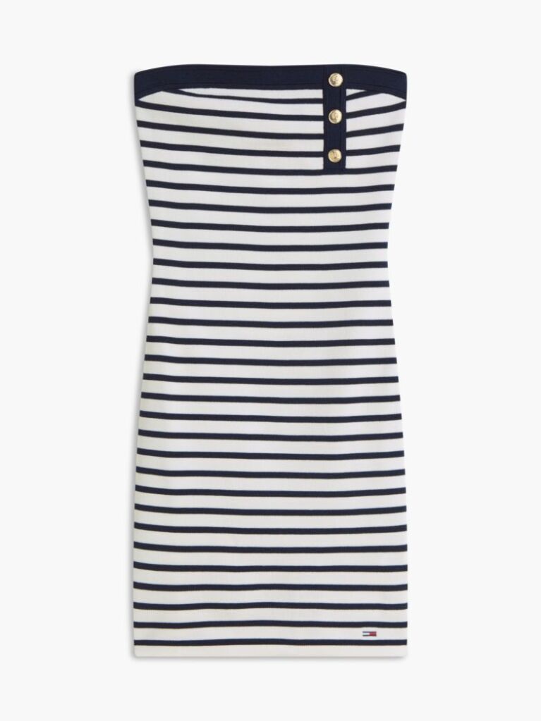 White Bandeau Extra Slim Mini Dress  Women