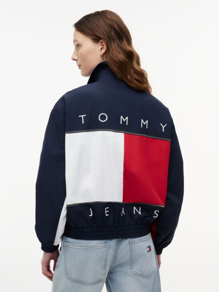 Blue Back Logo Regatta Oversized Windbreaker  Women