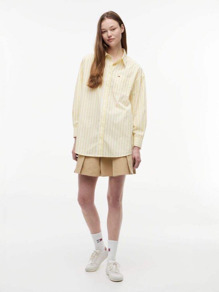 Multi Oversized Fit Poplin Shirt  Women