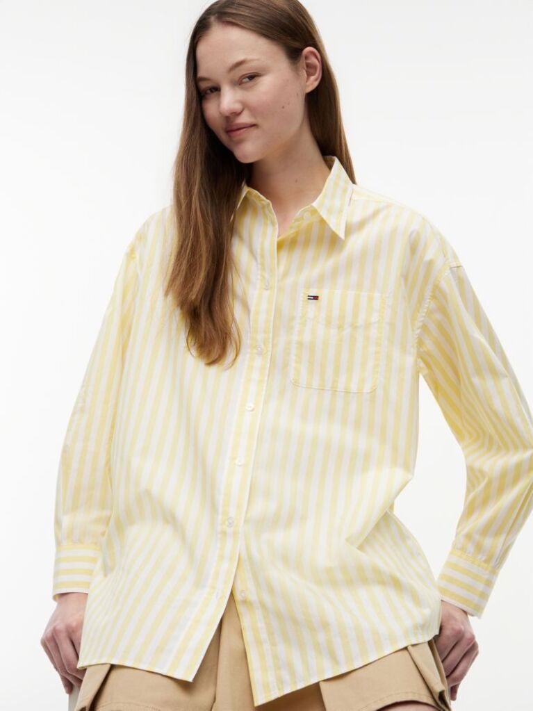 Multi Oversized Fit Poplin Shirt  Women