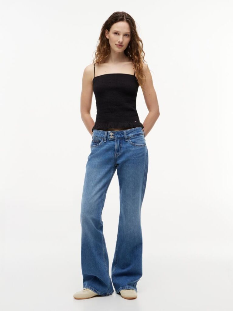 Black Smock Slim Strap Top  Women