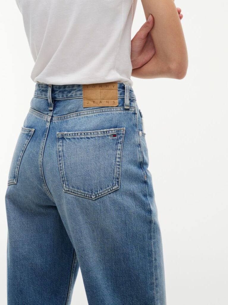 Denim High Rise Tapered Leg Mom Jeans  Women