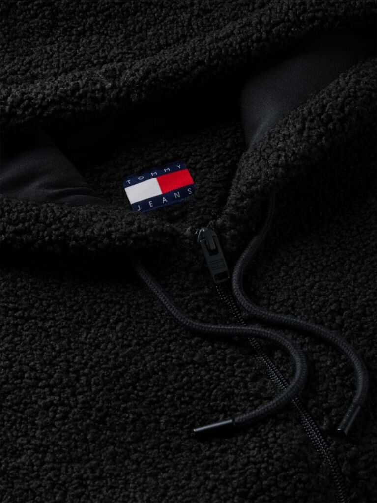 Black Teddy Fleece Zip-Thru Hoody  Women