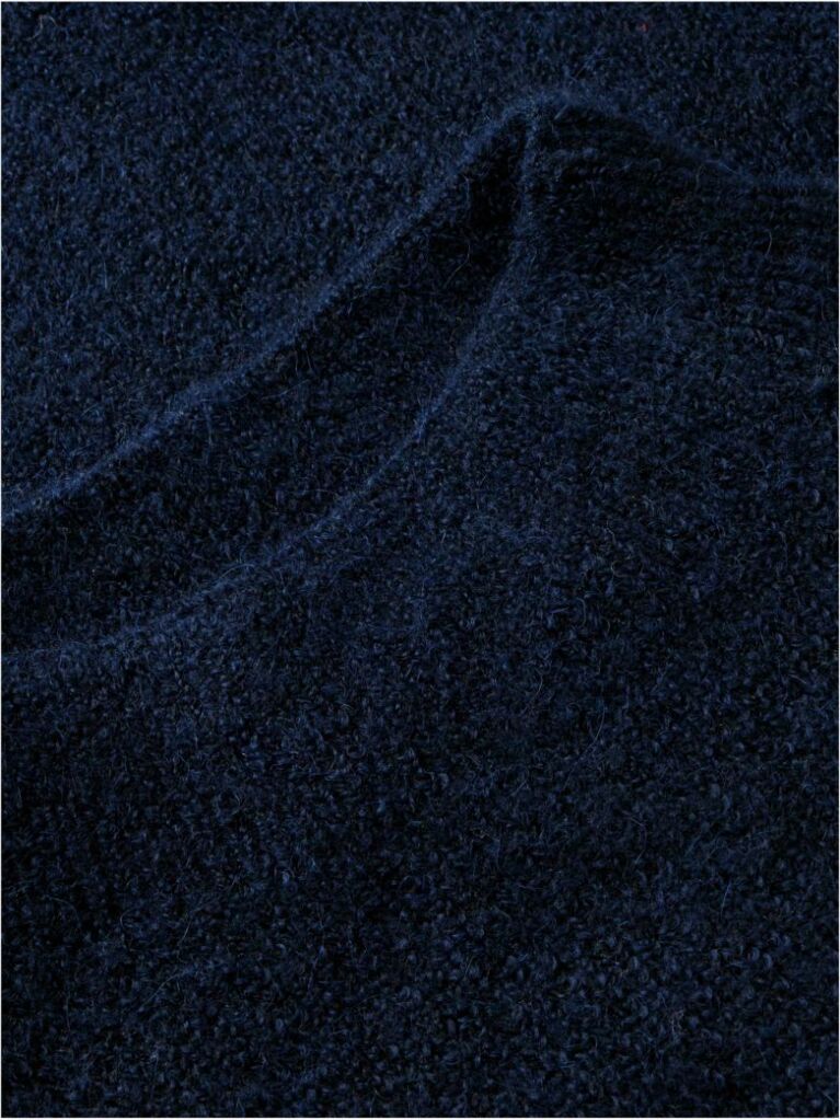 Blue Tommy Badge Mock Neck Jumper With Alpaca  Women