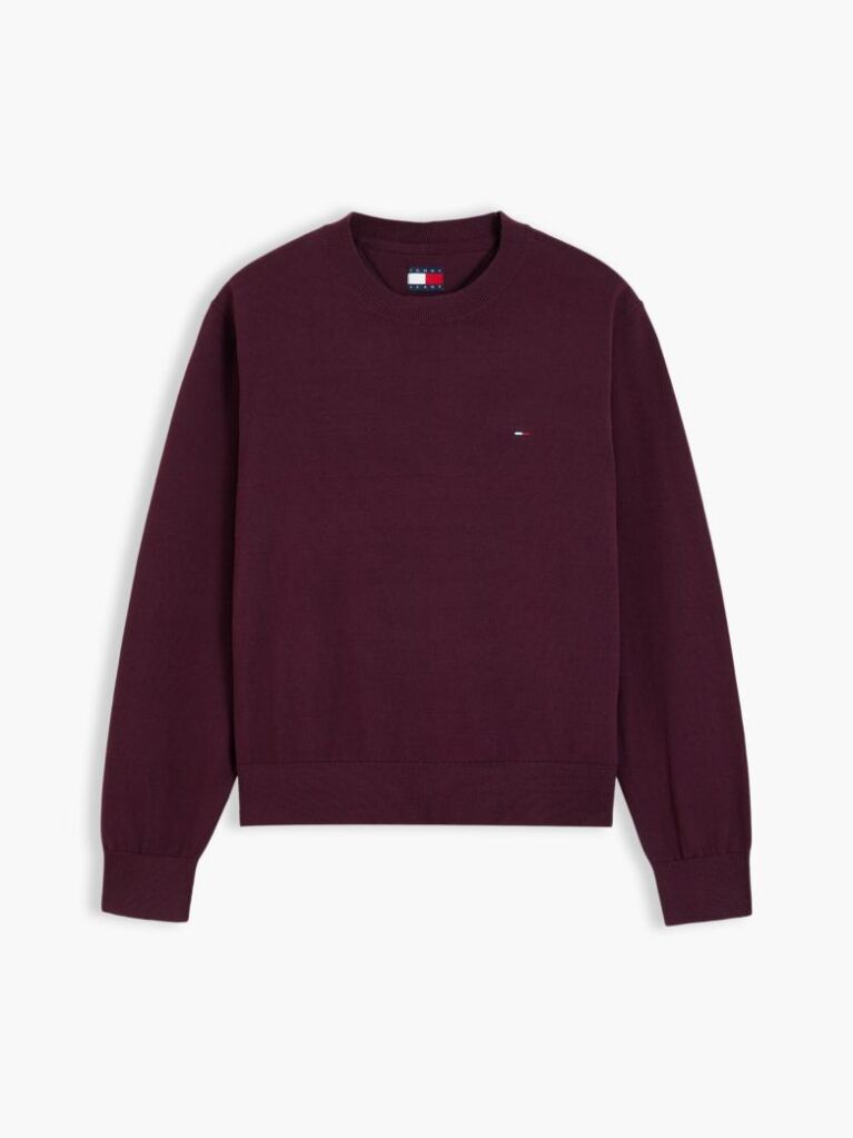 Purple Boxy Crew Neck Jumper  Women