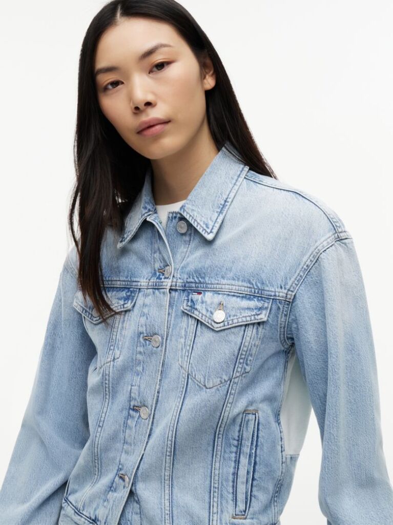 Denim Vintage Relaxed Denim Trucker Jacket  Women