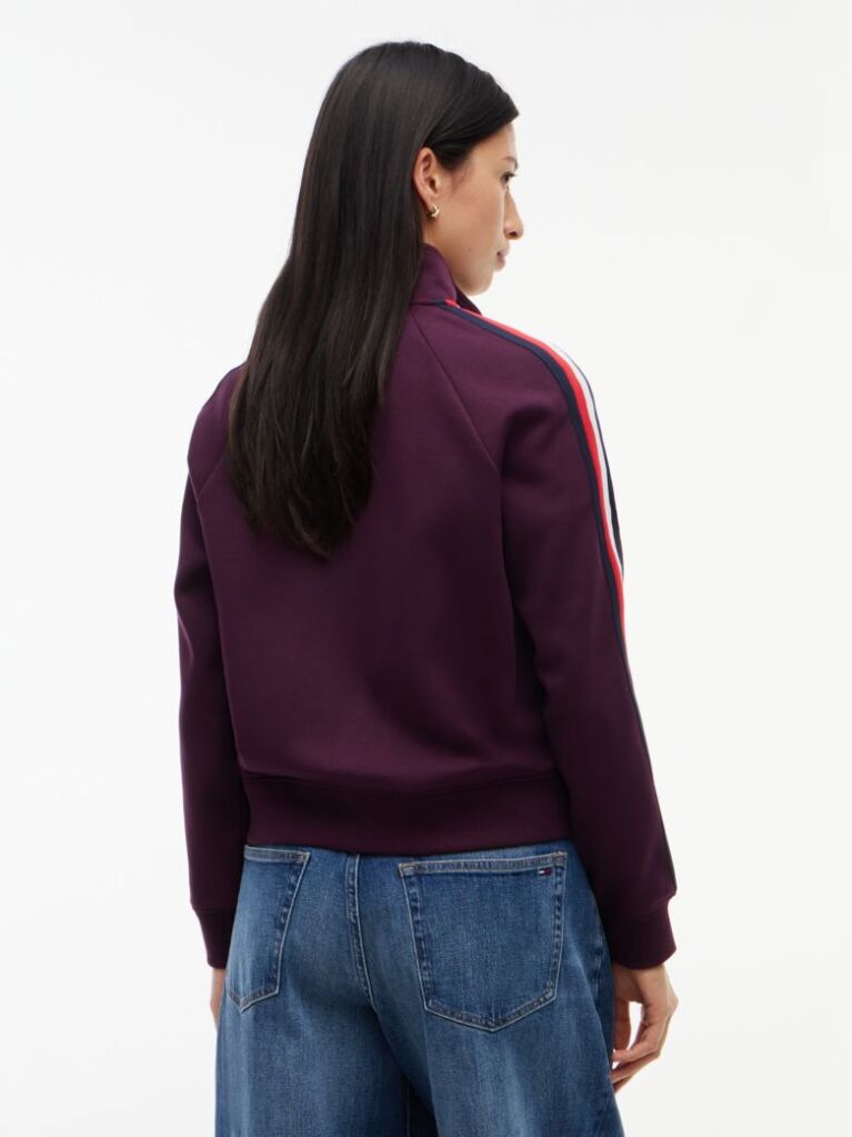 Purple Global Stripe Crest Track Jacket  Women