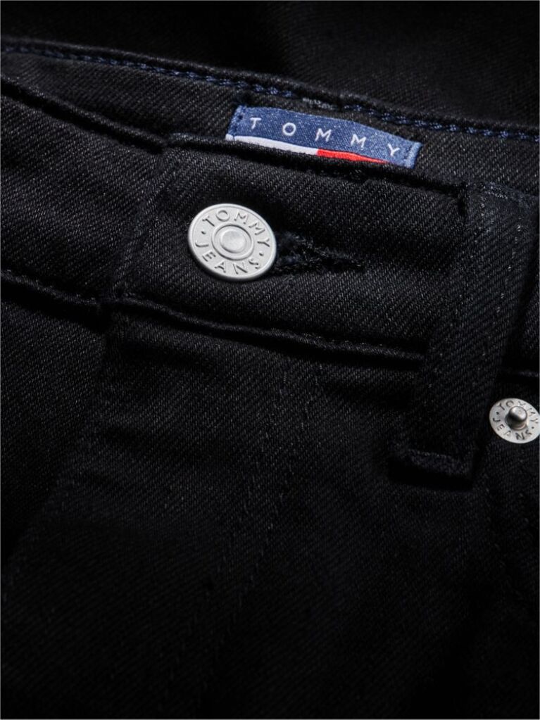 Denim Mom High Rise Tapered Black Jeans  Women
