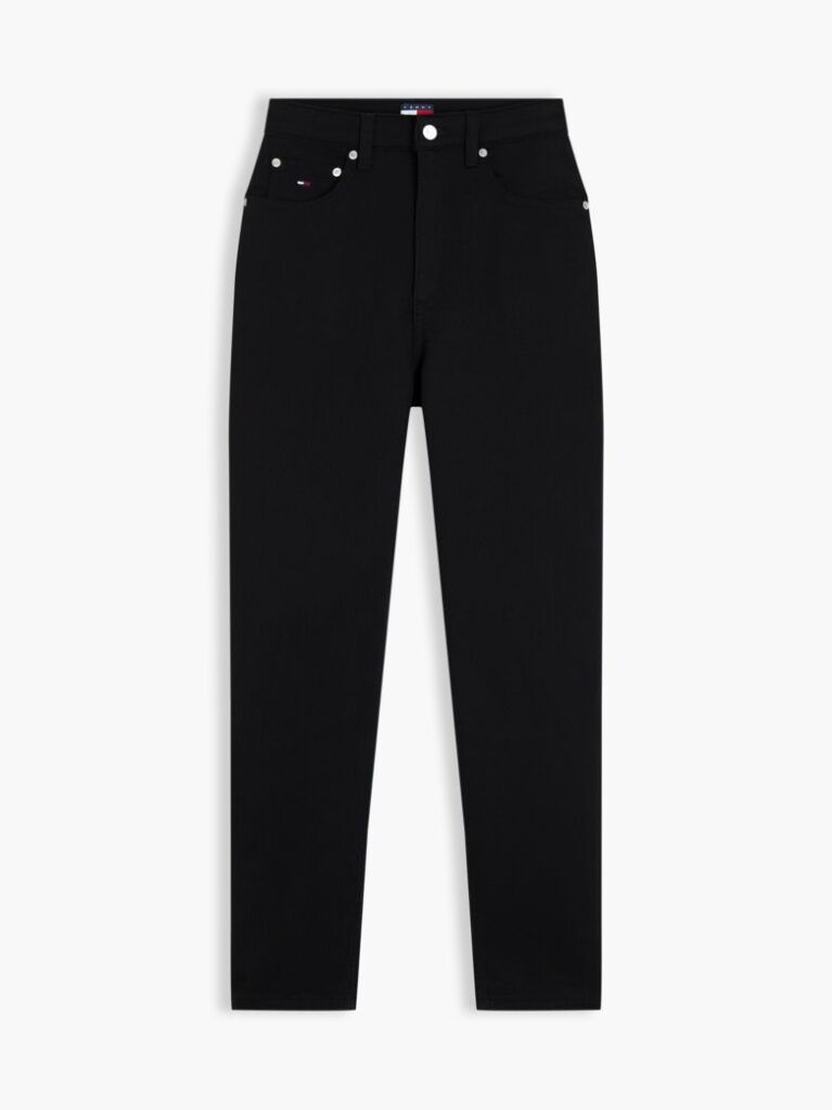 Denim Mom High Rise Tapered Black Jeans  Women